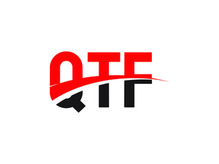 QTF Letter Initial Logo Design Vector Illustration