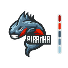 Piranha Mascot Logo