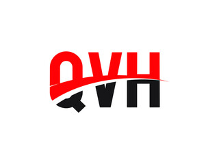 QVH Letter Initial Logo Design Vector Illustration