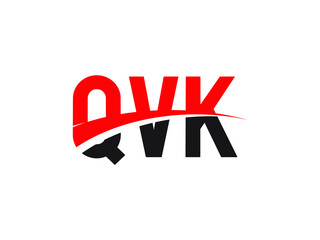 QVK Letter Initial Logo Design Vector Illustration