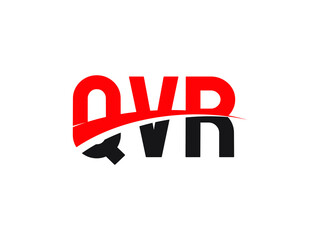 QVR Letter Initial Logo Design Vector Illustration