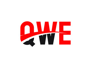 QWE Letter Initial Logo Design Vector Illustration