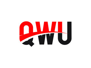 QWU Letter Initial Logo Design Vector Illustration