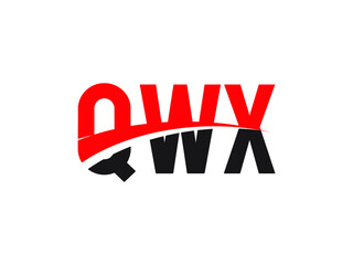 QWX Letter Initial Logo Design Vector Illustration