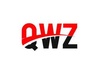QWZ Letter Initial Logo Design Vector Illustration