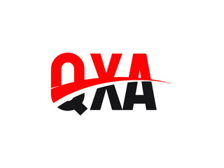 QXA Letter Initial Logo Design Vector Illustration