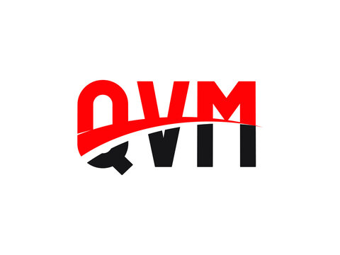 QVM Letter Initial Logo Design Vector Illustration