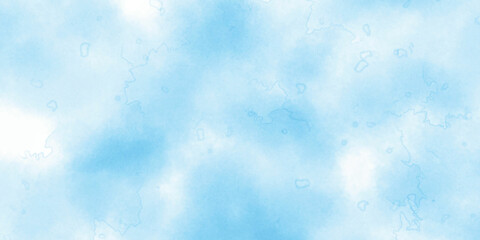 Hand painted watercolor sky and clouds, abstract watercolor background, vector illustration