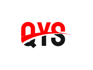 QYS Letter Initial Logo Design Vector Illustration