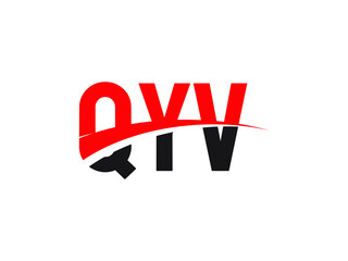 QYV Letter Initial Logo Design Vector Illustration