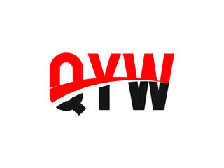 QYW Letter Initial Logo Design Vector Illustration