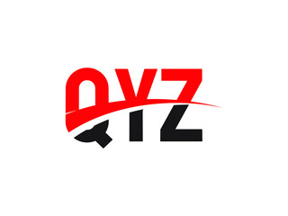 QYZ Letter Initial Logo Design Vector Illustration