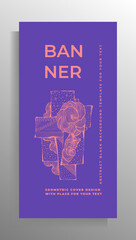 Cover design template for flyer, banner, brochure, catalog, book, magazine. Vector color illustration.