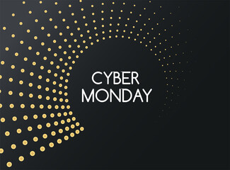 Promotional online sale event. Vector illustration.Cyber Monday.