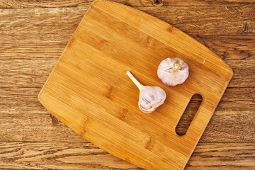 kitchen food garlic cutting board natural product