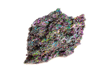 Macro mineral stone Carborundum on white background