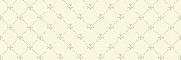 Light background images with simple decorative elements on a beige backdrop for your design. Seamless background for wallpaper, textures. Vector illustration.