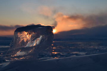 Baikal at sunset