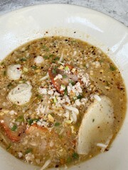 close up tom yum noodle