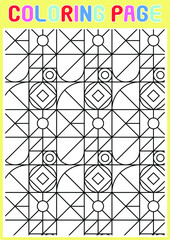 Coloring Pages Geometrical Pattern Abstract Modern 