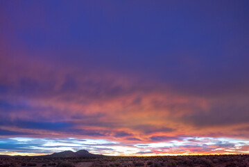sunset over the mountains