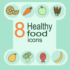 healthy food icons