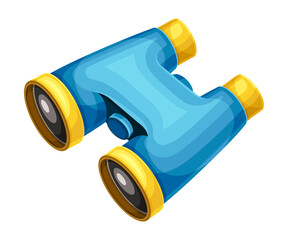 Binoculars double lenses optical instrument vector illustration on white background