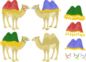 Camellos de los reyes magos para navidad.