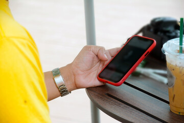 Man using a mobile phone