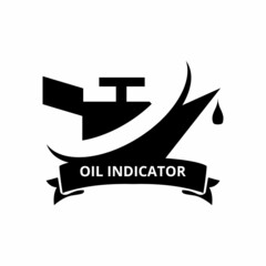 Oil indicator logo. Vector illustration.
