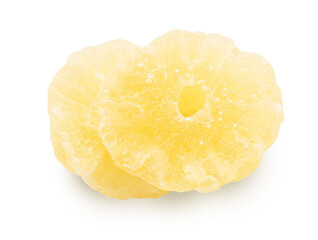 Pineapple sweet rings isolated on white background
