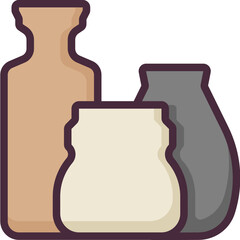 vase line icon