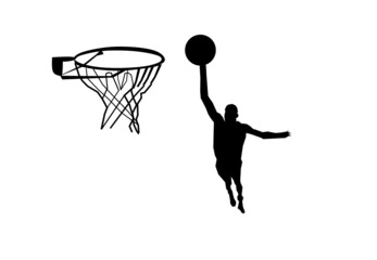 Fototapeta premium basketball player silhouette