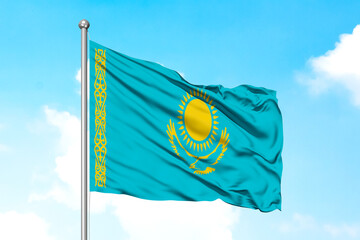 Kazakhstan Flying Flag