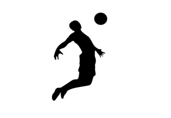 Fototapeta na wymiar silhouette of a soccer player.
