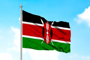 Kenya Flying Flag