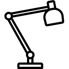 desk lamp line icon