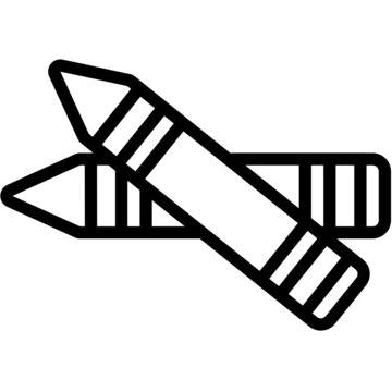 crayon line icon