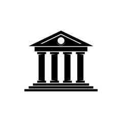 pillar columns building vector icon 