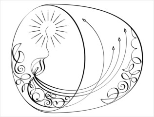 Diwali Diya Pen Ink Style M_2110043