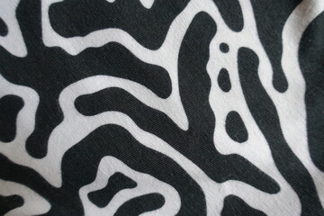 Background - black and white cotton jersey fabric