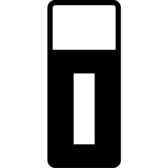 eraser solid line icon
