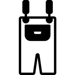 overalls solid line icon