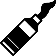 paint tube solid line icon