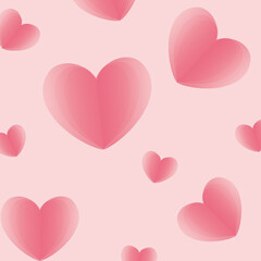 Pink heart seamless pattern design for paper printing.Fabric pattern design.