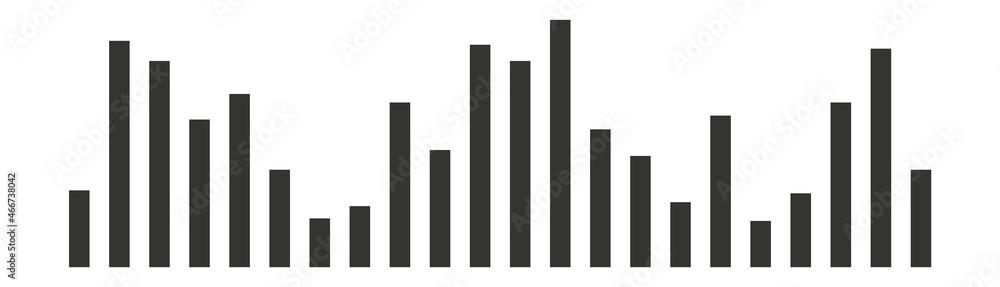 Poster bar histogram icon. simple black line style
