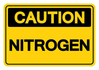 Caution Nitrogen Symbol Sign,Vector Illustration, Isolate On White Background Label. EPS10