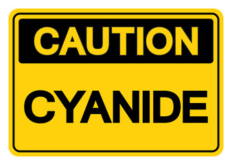 Caution Cyanide Symbol Sign, Vector Illustration, Isolated On White Background Label .EPS10