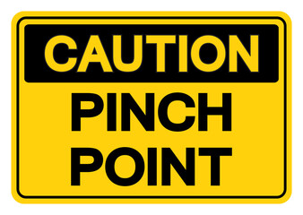 Caution Pinch Point Symbol Sign,Vector Illustration, Isolate On White Background Label. EPS10