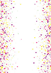 Purple Valentines Round Backdrop. Pink Little Wallpaper. Red Heart Fall. Yellow Saint Texture. Vector Background.